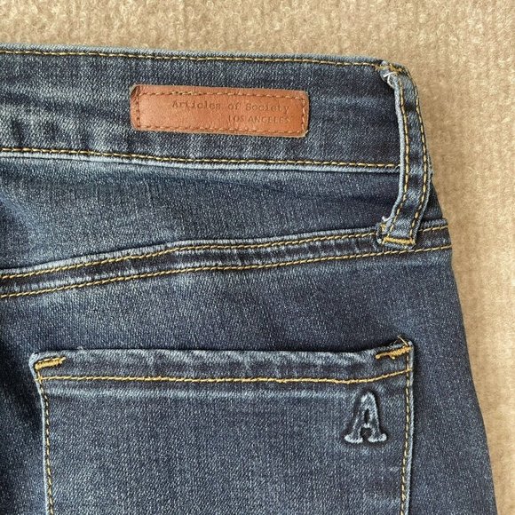 Articles of Society Jeans Womens 26 Skinny Dark Wash Stretch Denim Pants Jegging - Picture 12 of 13